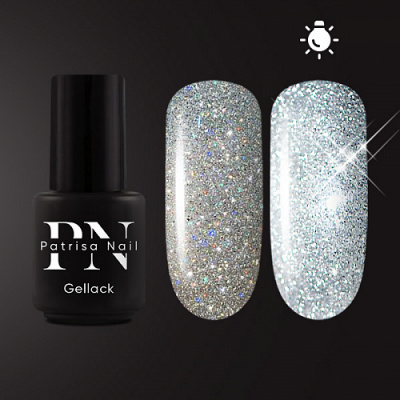 Patrisa Nail светоотражающий гель-лак Ice Flash серебро 3,5 мл. B183 Patrisa Nail светоотражающий гель-лак Ice Flash серебро 3,5 мл. B183