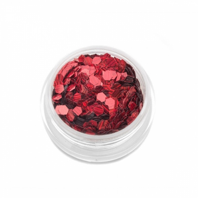 Шестигранники TNL Кошачий глаз 2 красные 10406