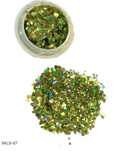 Дизайн Брокат XKLS-07 лимонно-золотой