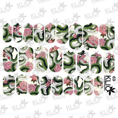 Klio Professional Термопленка DESIGN NAIL WRAPS 63