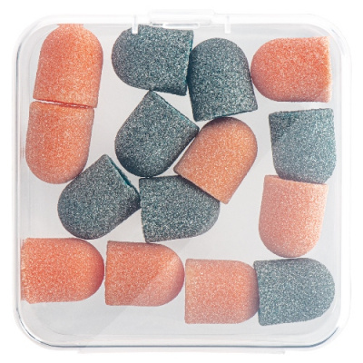 IRISK Колпачки песочные цветные в боксе 10 мм. 15 шт. 120 грит Б880-10 (02)
