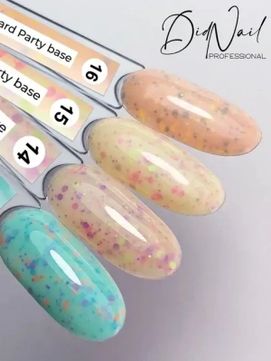 DidNail Professional Камуфлирующая база с поталью Hard Party Base 10 мл. HPB#13