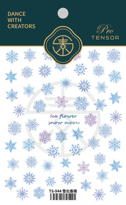 Наклейка для дизайна 5D TS-944 Ice flower snow moon Наклейка для дизайна 5D TS-944 Ice flower snow moon
