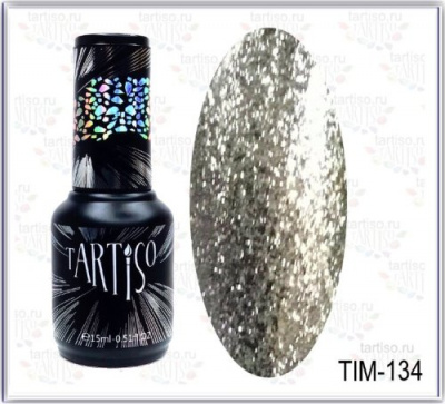 TARTISO гель-лак Splinters Silver TIMES TIM-135 15 мл.