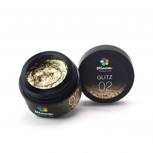 Bloom Гель GLITZ №02 (белое золото) 5 мл.