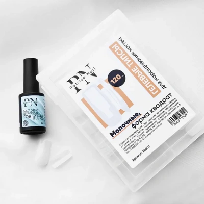 Patrisa Nail Гелевые типсы для наращивания ногтей молочные форма квадрат 120 шт. Patrisa Nail Гелевые типсы для наращивания ногтей молочные форма квадрат 120 шт.