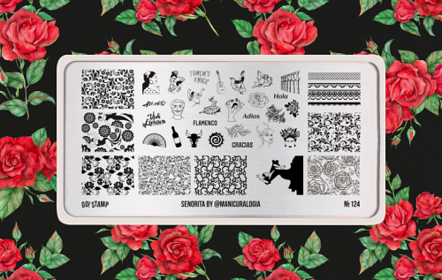 Go Stamp Пластина для стемпинга 124 Senorita