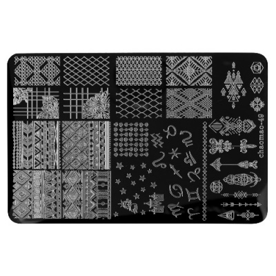 IRISK Трафарет для стемпинга металлический 9,5x14,5 см. П557-18 (044) Chaomao 49