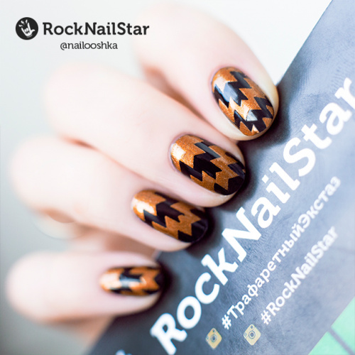 RockNailStar трафарет Шипы
