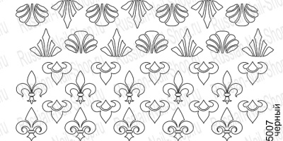 Нейлкруст - трафарет-слайдер 5007 черный