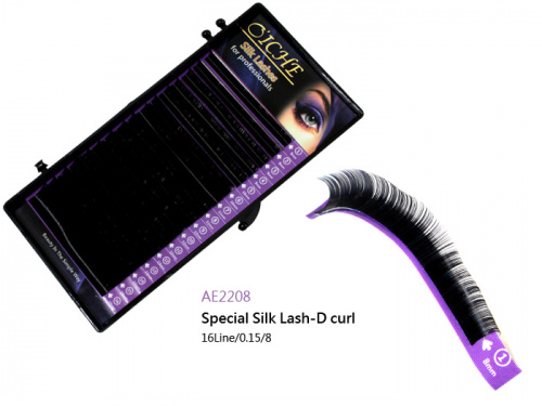 OICHE Ресницы на ленте Special Silk D изгиб (0.15/8мм.) AE2208