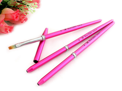 Кисть для геля P.C. Glamor розовые (Y1RA) 3 шт./набор Кисть для геля P.C. Glamor розовые (Y1RA) 3 шт./набор