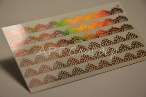 Слайдер дизайн фольгированный 66 золото спектр