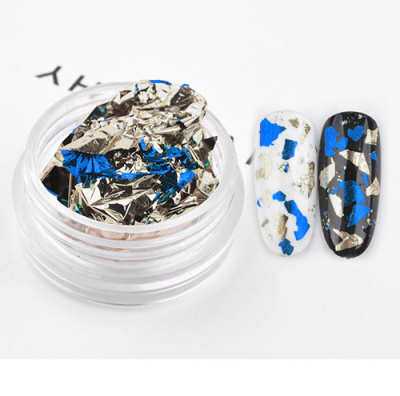 Фольга поталь двухцветная Голубая с серебром FCC-20 Фольга поталь двухцветная Голубая с серебром FCC-20