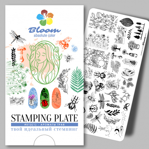 Bloom Пластина для стемпинга 012 (1) Ароматы трав