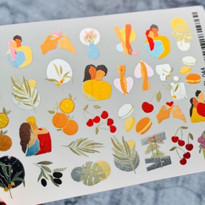 2D Фольгированный слайдер-дизайн MilliArt Nails MN-FL-044